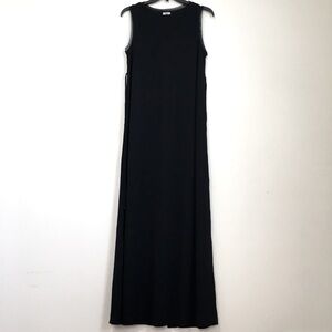Mimi Maternity made in USA Black Sleeveless V-neck Maxi Dress